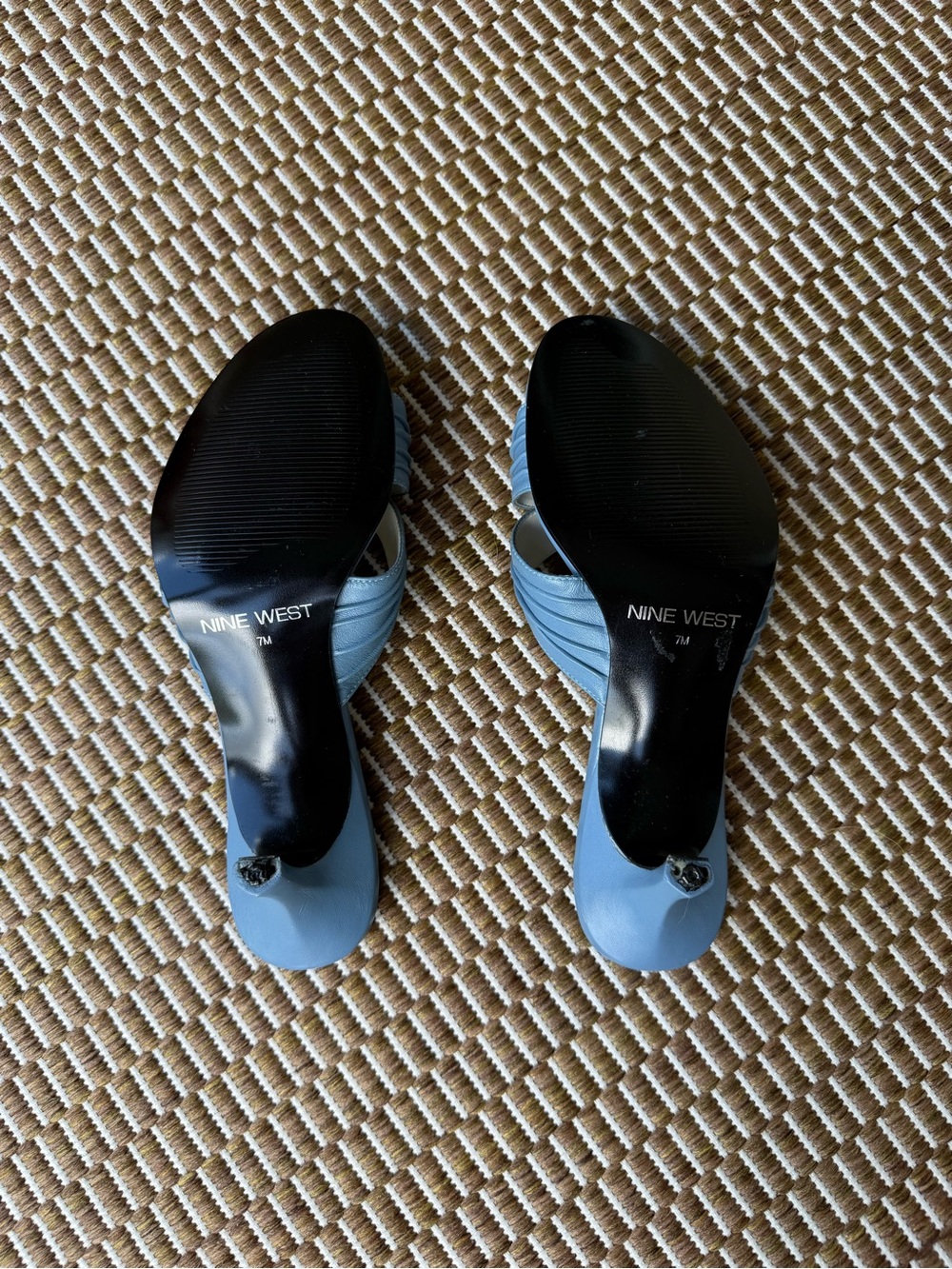 Nine West Dusty Blue Knot Slip-On Heeled Mules - Picture 5 of 5